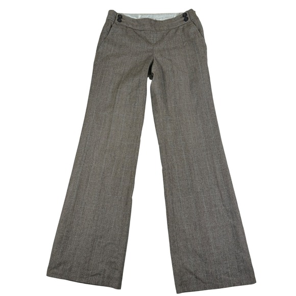 Banana Republic Pants - Vintage Banana Republic Brown Plaid Wool Wide Leg Lined Trousers Women's 6